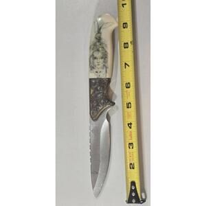 Fighter Plus Collectible Fixed Blade Knife With Artistic Handle